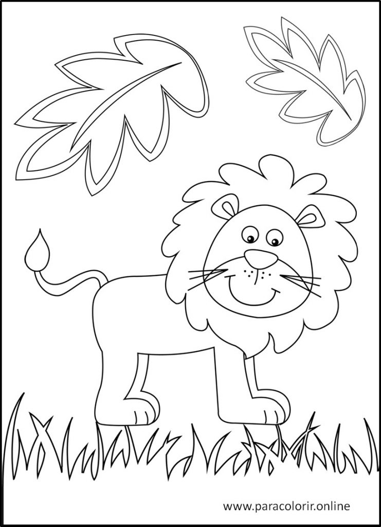 Desenho para Colorir – Animais - Macaco - Aula Pronta