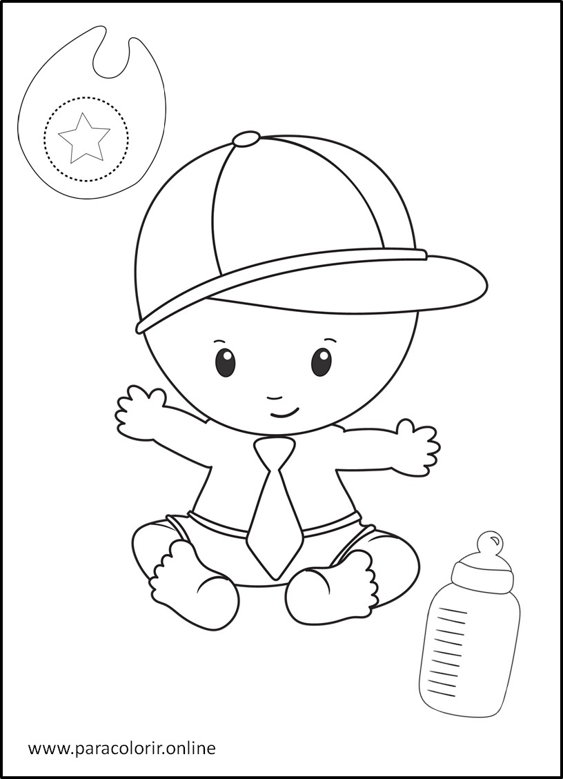 Desenhos para colorir com bebês