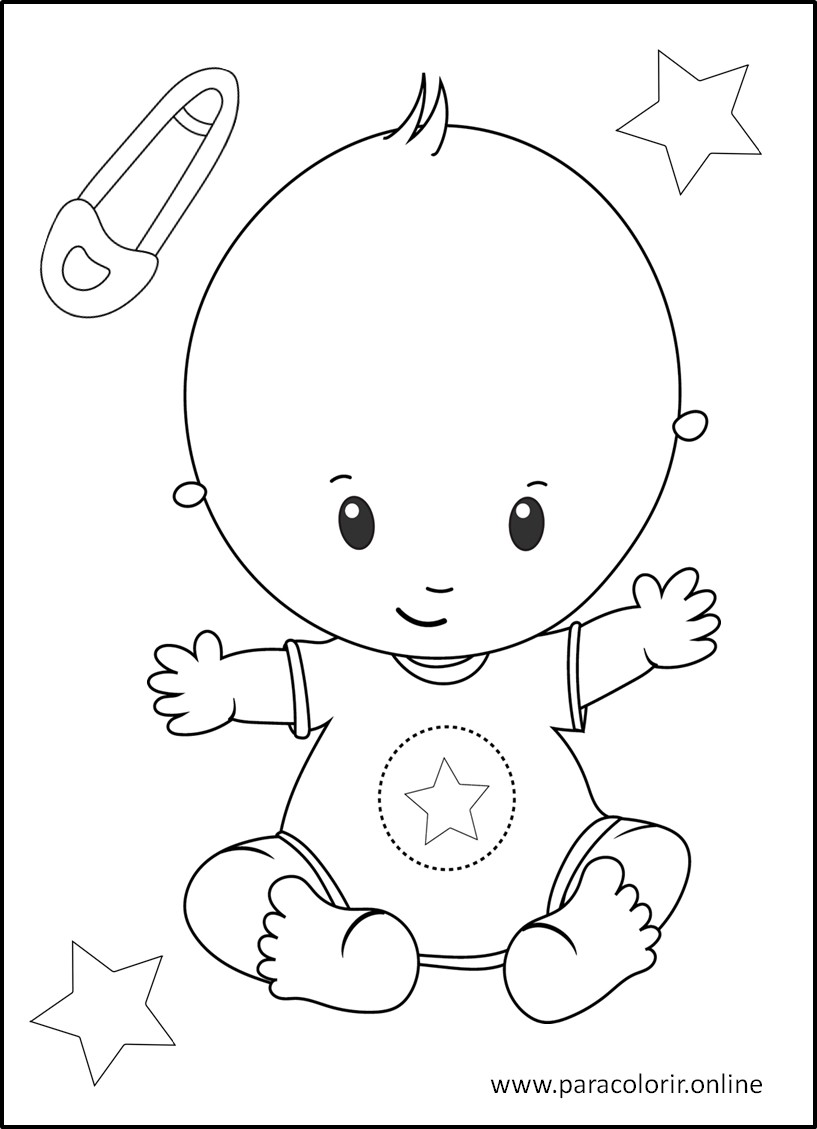 Desenhos de Bebê para Colorir Para Colorir