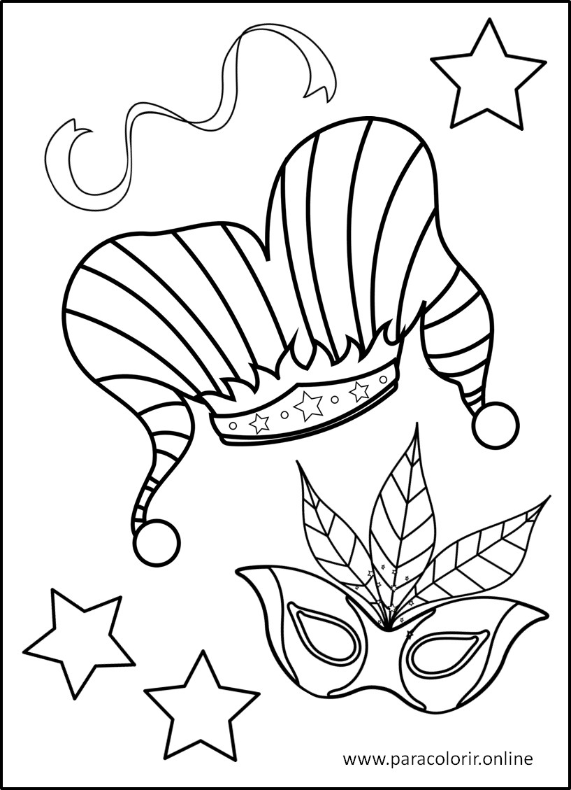 Desenhos para Pintar: Desenhos de Carnaval para Colorir Online