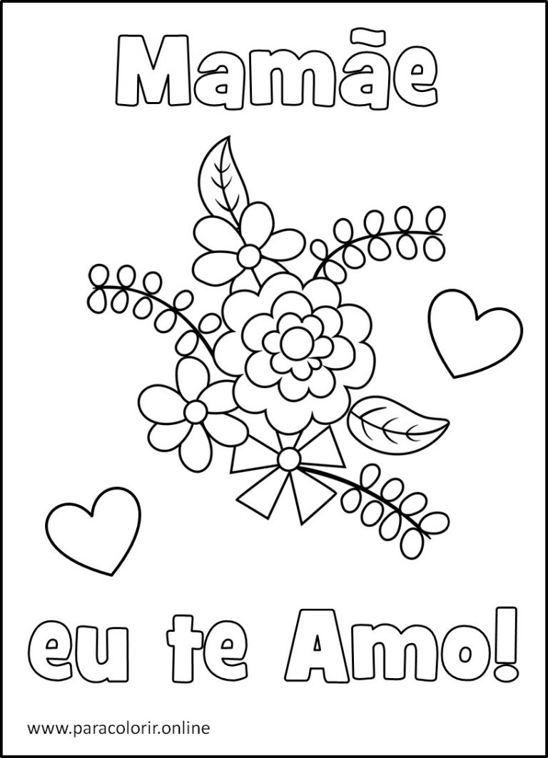 Desenhos de Dia das Mães para Colorir – Para Colorir