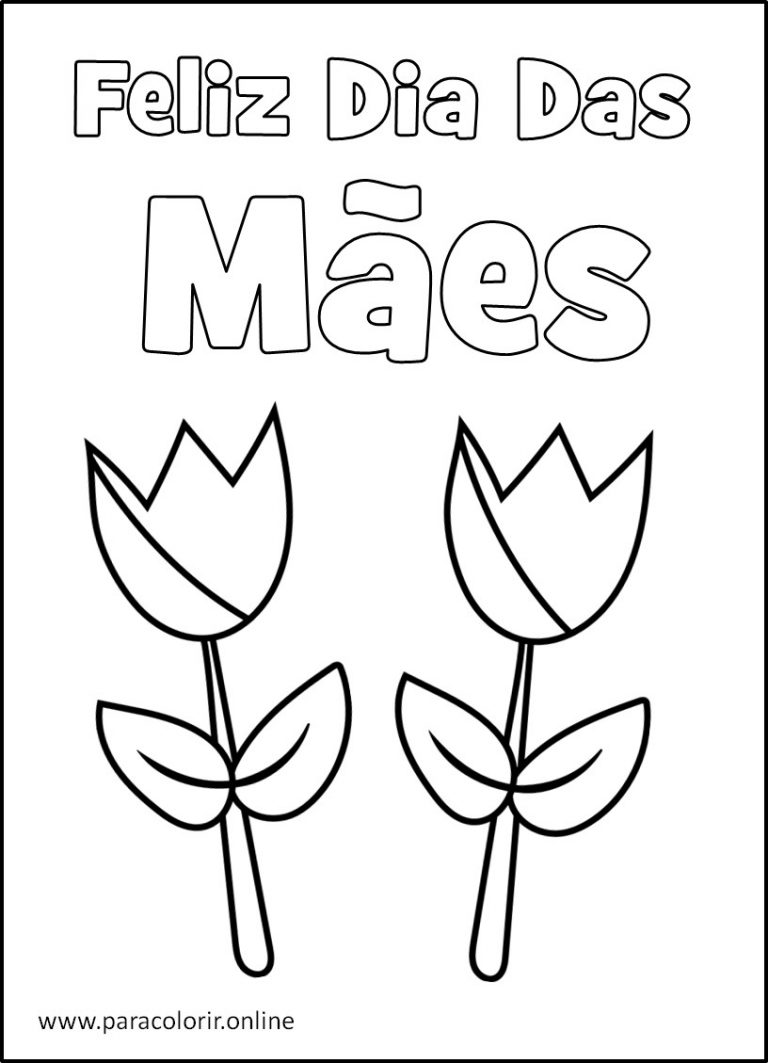 Desenhos de Dia das Mães para Colorir – Para Colorir