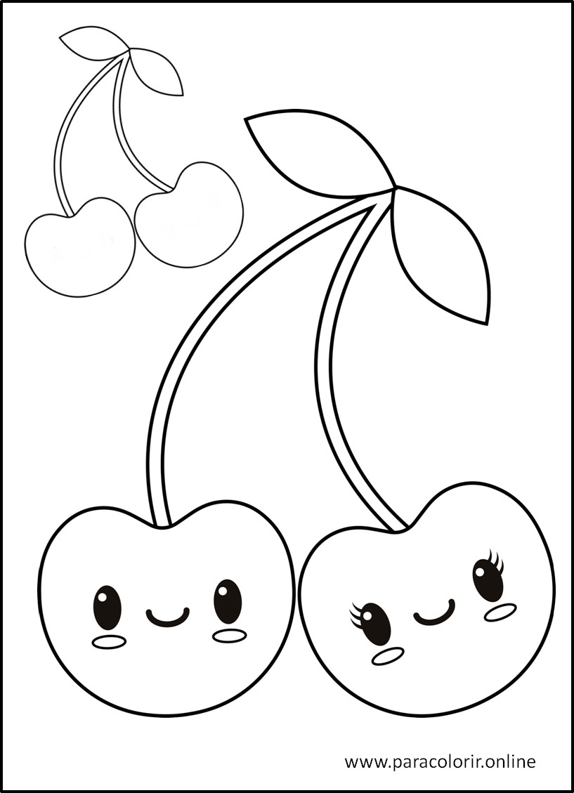 Desenhos de Frutas para colorir - Pinte Online