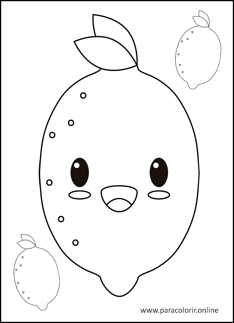 Desenhos de Frutas para colorir - Pinte Online