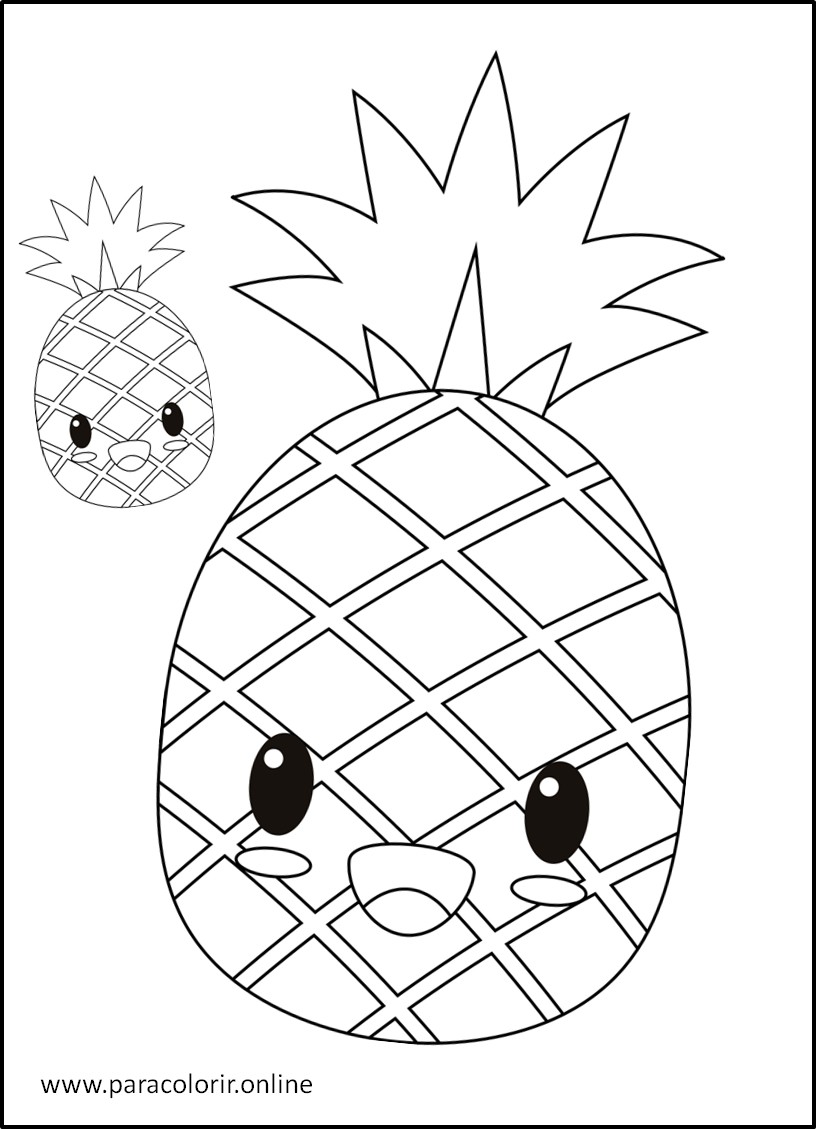 Desenhos de Frutas para colorir, jogos de pintar e imprimir