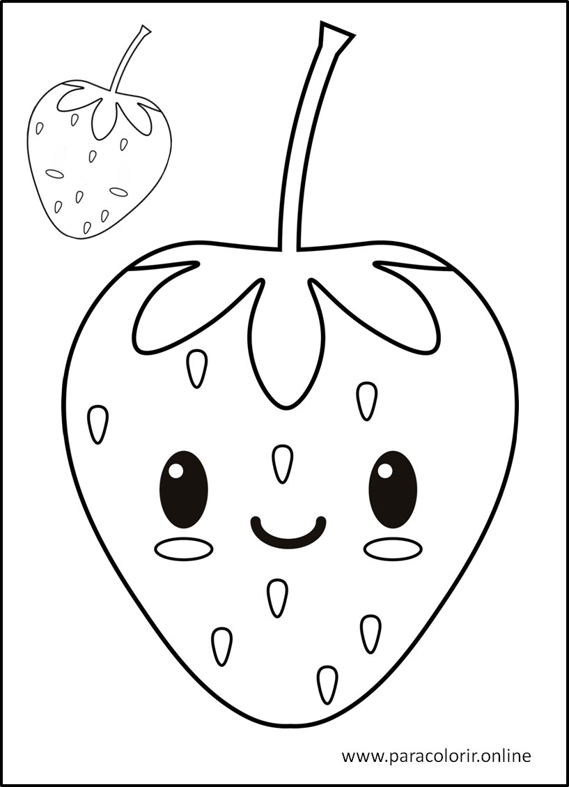 Desenho de Padrão de frutas para colorir