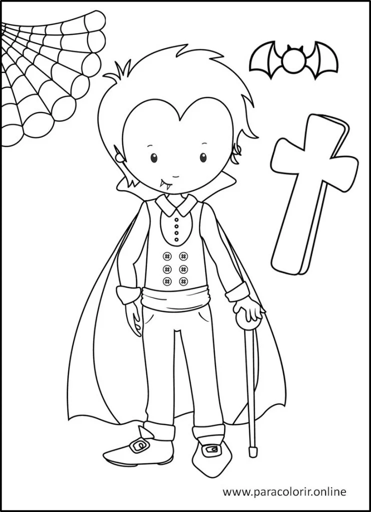 Desenhos para colorir de halloween assustadores divertidos