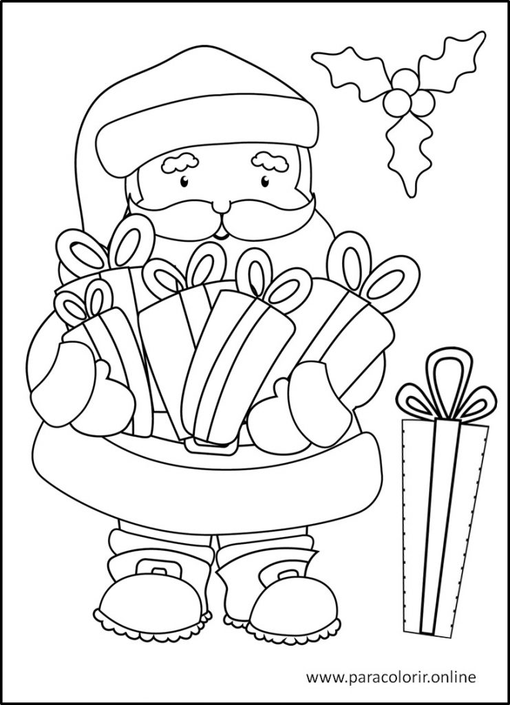 Desenhos de Natal para colorir e coloridos para imprimir  Santa coloring  pages, Christmas coloring sheets, Free christmas coloring pages