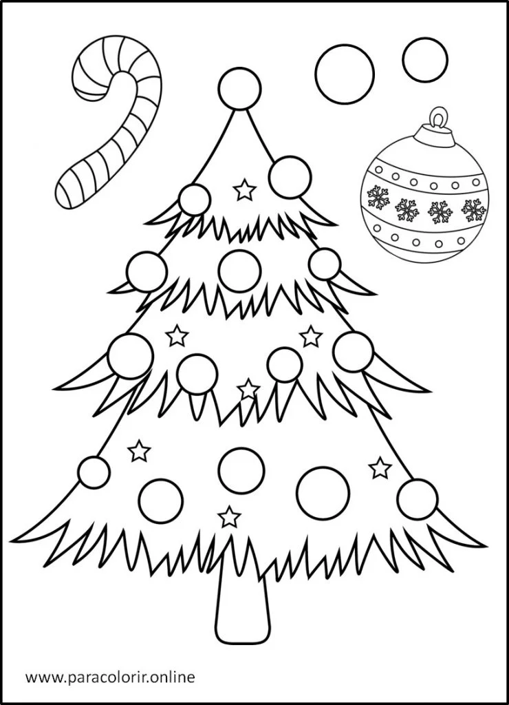 Desenhos de sino de natal kawaii para colorir