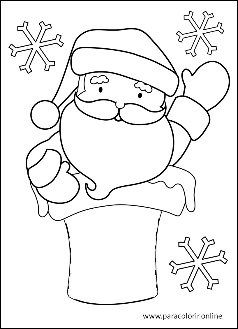 Desenhos de sino de natal kawaii para colorir