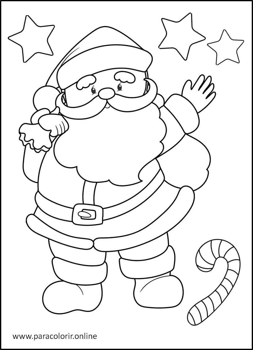 Desenhos de Natal para colorir e coloridos para imprimir  Santa coloring  pages, Christmas coloring sheets, Free christmas coloring pages