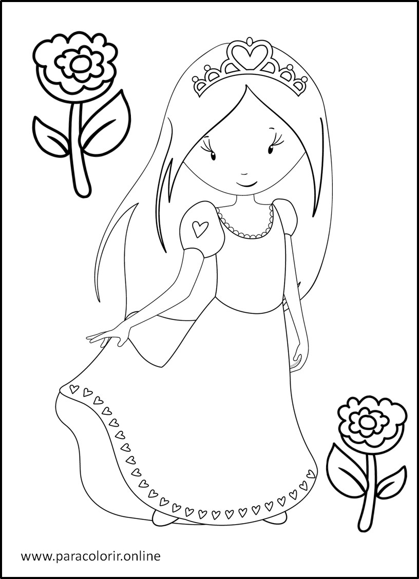 DESENHOS PARA PINTAR: PRINCESAS.