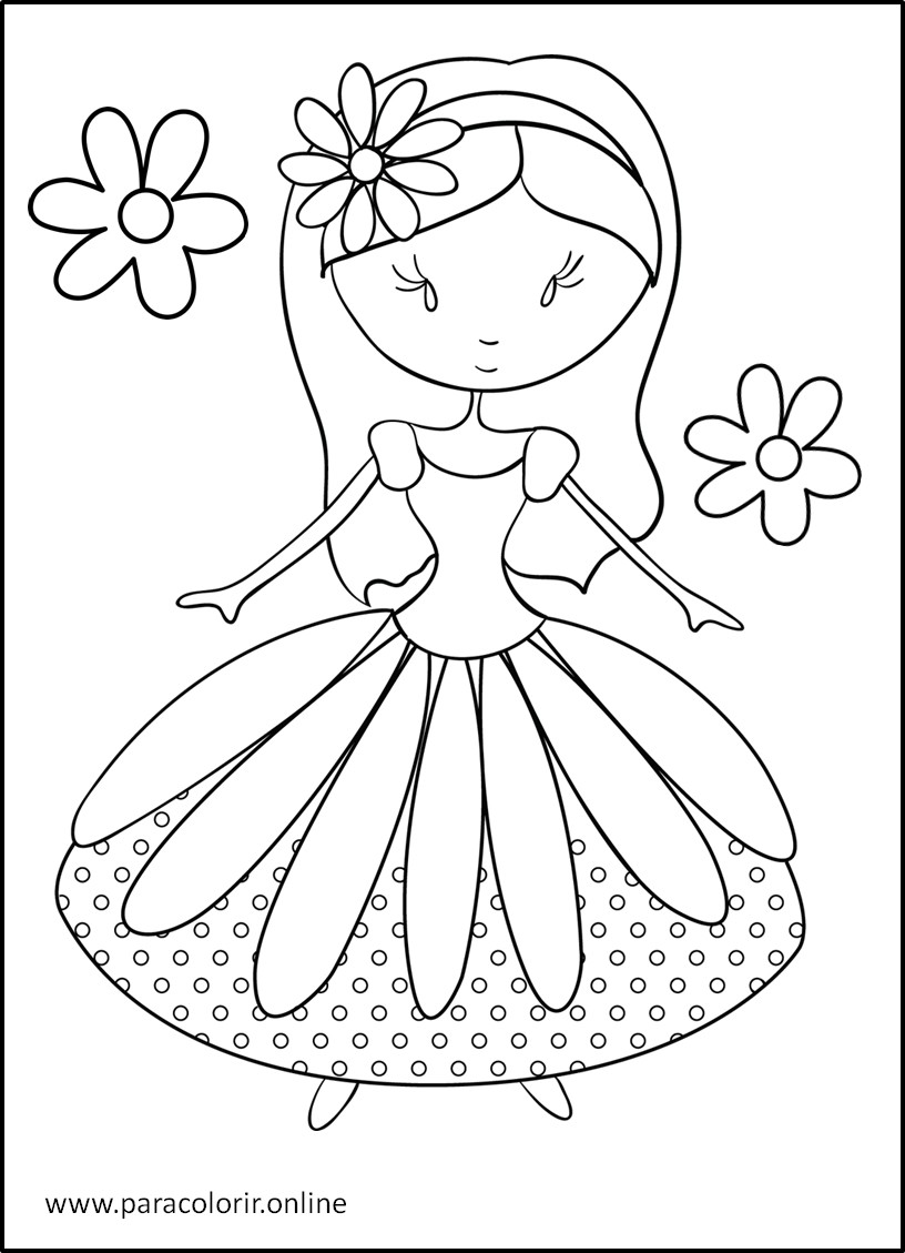 princesas para colorir 4 –  – Desenhos para Colorir