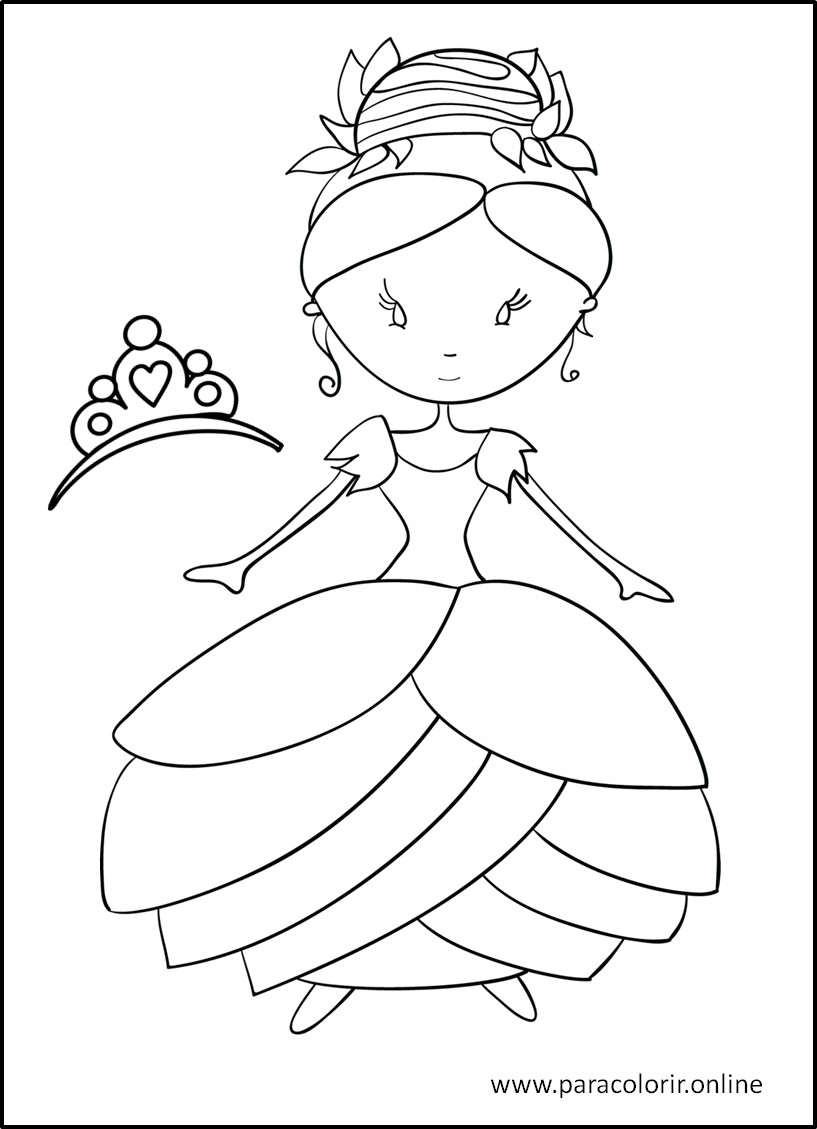 Desenhos das Princesas para colorir