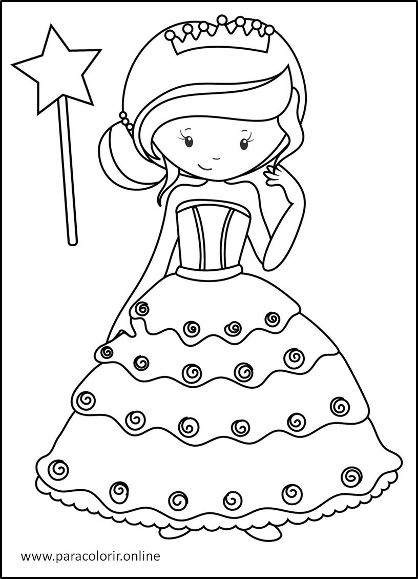 Desenhos de Princesas para Colorir Grátis em PDF: Baixe Agora!